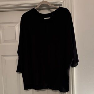 new directions Black Short-Sleeve Knit Top